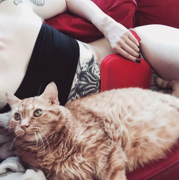 "This tiny idiot has no idea why I'm cuddling something warm and squishy that isn't him."